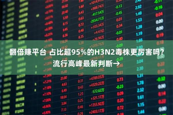 翻倍赚平台 占比超95%的H3N2毒株更厉害吗？流行高峰最新判断→