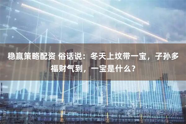 稳赢策略配资 俗话说：冬天上坟带一宝，子孙多福财气到，一宝是什么？