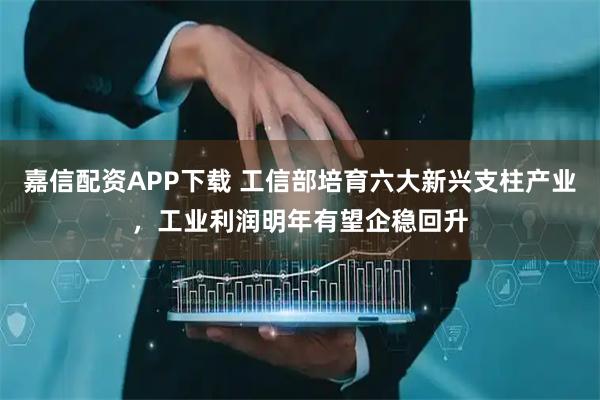 嘉信配资APP下载 工信部培育六大新兴支柱产业，工业利润明年有望企稳回升